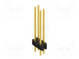 Connector: pin strips; pin header; male; PIN: 4; 1.27mm; THT; 2x2