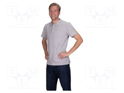 Polo shirt; grey; cotton,polyester,conductive fibers; Size: XXXL
