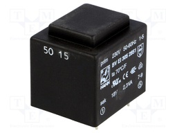 Transformer: encapsulated; 2.3VA; 230VAC; 18V; 128mA; Mounting: PCB