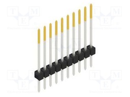 Connector: pin strips; pin header; male; PIN: 10; 2.54mm; THT; 1x10