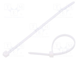 Cable tie; L: 100mm; W: 2.45mm; polyamide; 80N; white; Ømax: 22mm