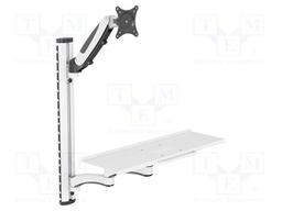 Holder; for wall mounting; 8kg; 32"; white; 75x75mm,100x100mm
