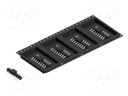 Connector: pin strips; pin header; male; PIN: 8; 2.54mm; SMT; 1x8