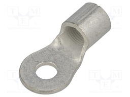 Ring terminal; M6; 21mm2; crimped; for cable; non-insulated; 4AWG