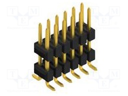 Connector: pin strips; pin header; male; PIN: 12; 2.54mm; SMT; 2x6