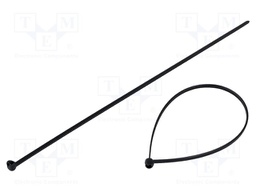 Cable tie; with a metal clasp; L: 370mm; W: 4.8mm; polyamide; 360N
