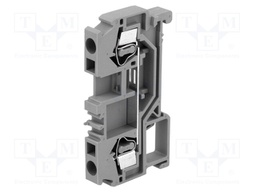 Splice terminal: rail; 0.2÷4mm2; ways: 1; terminals: 2; grey; TS35