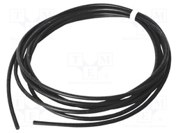 Test lead; 0.254m; black; 600V; Mat: copper; Insulation: silicone