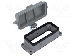 Enclosure: for rectangular connectors; Han; size 16B; with cover