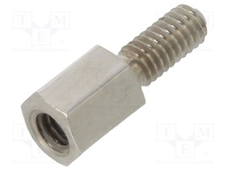 Screwed spacer sleeve; Int.thread: M2,5; 5mm; Ext.thread: M2,5