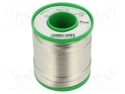 Soldering wire; Sn99,3Cu0,7; 1.5mm; 1000g; lead free; 227°C; 2.2%