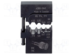 Crimping jaws; coaxial connectors