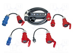 Charger: eMobility; 5G2.5mm2; three-phase; rubber; black; 0.3m; 32A