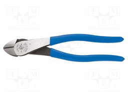 Pliers; side,cutting; handles with plastic grips; 204mm