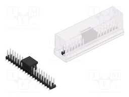 Connector: pin strips; pin header; male; PIN: 38; 2mm; SMT; 2x19