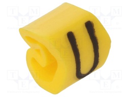 Markers for cables and wires; 1.3÷3mm; PVC; yellow; leaded