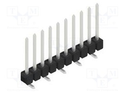 Connector: pin strips; pin header; male; PIN: 10; 2.54mm; SMT; 1x10