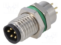 Connector: M8; male; PIN: 5; for panel mounting,front side nut