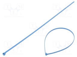 Cable tie; with metal; L: 361mm; W: 4.8mm; polyamide; 222N; blue
