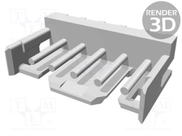Socket; wire-board; male; PIN: 5; THT; on PCBs; 4A; tinned; straight