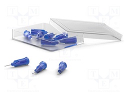 Needle: steel; 0.25"; Size: 22; straight; Mounting: Luer Lock