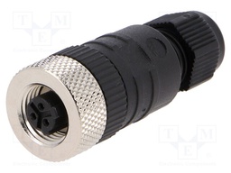 Plug; Connector: 1/2"; female; PIN: 3; 3÷6.5mm; for cable; straight