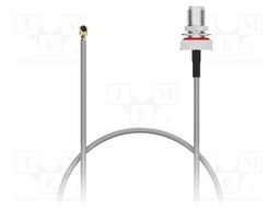 Cable; IPEX MHF,RP-SMA female; grey; -40÷85°C; 0÷6GHz; 300mm; 50Ω