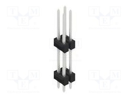Connector: pin strips; pin header; male; PIN: 4; 2.54mm; THT; 2x2