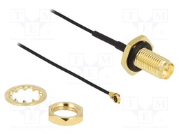 Cable; 350mm; IPEX MHF 1,RP-SMA female; black; with o-ring seal
