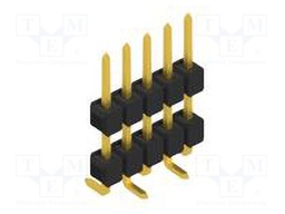 Connector: pin strips; pin header; male; PIN: 5; 2.54mm; SMT; 1x5