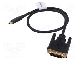 Adapter cable; USB 3.1; DVI-D (24+1) plug,USB C plug; 0.5m