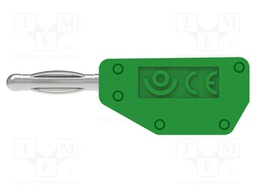 Connector: 2mm banana; plug; 10A; 30VAC; 60VDC; green; 27.1mm