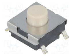 Microswitch TACT; SPST-NO; Pos: 2; 0.05A/24VDC; SMT; none; 1.47N