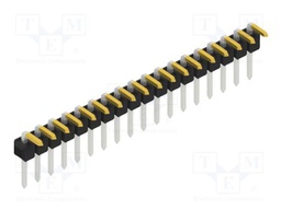 Connector: pin strips; pin header; male; PIN: 18; 2.54mm; THT; 1x18