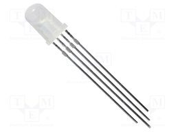 LED; 5mm; tricolour; RGB; 2000÷2500(typ)-3000mcd; 60°; 20mA