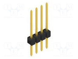 Connector: pin strips; pin header; male; PIN: 4; 2.54mm; THT; 1x4