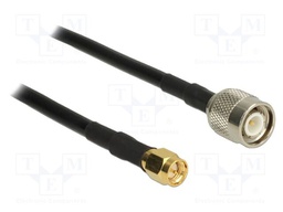 Cable; 10m; SMA male,TNC male; black; Øcable: 4.95mm; 50Ω