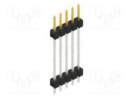 Connector: pin strips; pin header; male; PIN: 5; 2.54mm; THT; 1x5