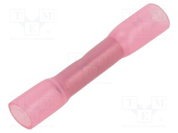 Tip: butt splice; insulated,in heat-shrinkable insulation; red