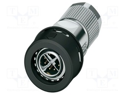 Connector: M12; plug; PIN: 8; 48V; straight; IP65; crimped; X; 500mA