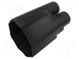Cable breakout; 162/64mm; black; Diam.after shrinking: 70/18mm