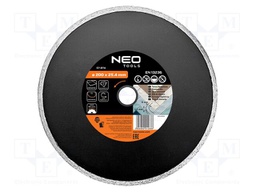 Cutting diamond wheel; Ø: 200mm; Holder: assembly hole