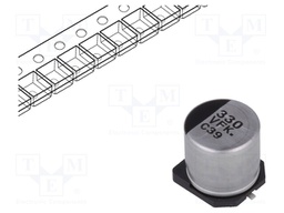 Capacitor: electrolytic; low impedance; SMD; 330uF; 35VDC; ±20%
