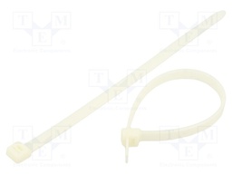 Cable tie; L: 200mm; W: 7.6mm; polyamide; 380N; natural; 100pcs.