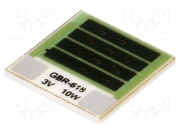 Resistor: thick film; heating; glued; 900mΩ; 10W; 12.7x12.7x1mm