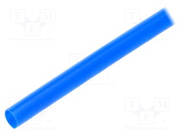 Heat shrink sleeve; thin walled,glued; 3: 1; 6mm; L: 1000mm; blue