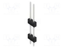 Connector: pin strips; pin header; male; PIN: 2; 2.54mm; THT; 2x1