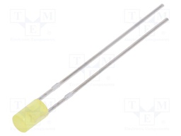 LED; 3mm; yellow; 70÷120mcd; 130°; Front: flat; without flange