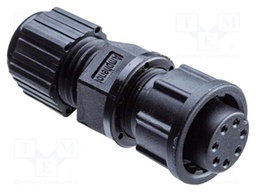 Plug; Connector: circular; size B; female; PIN: 4; w/o contacts