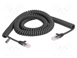 Patch cord; U/UTP; Cat: 5e; RJ45 plug,both sides; TPU; black; 28AWG